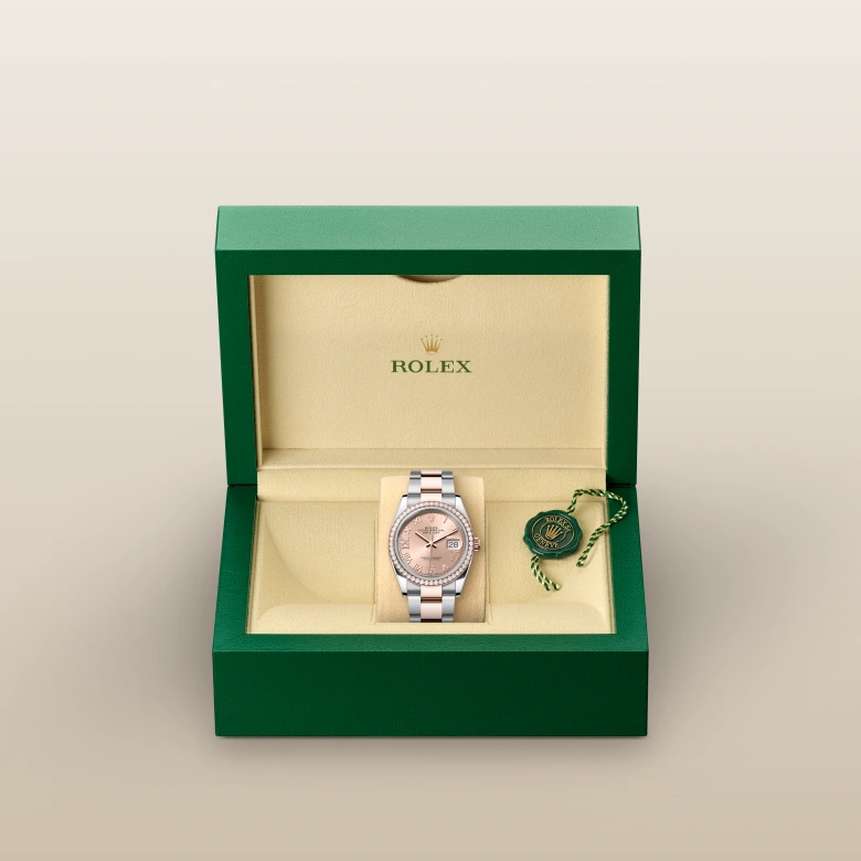 rolex Datejust in Everose Rolesor - combination of Oystersteel and Everose gold, M126281RBR-0016 - Croesus