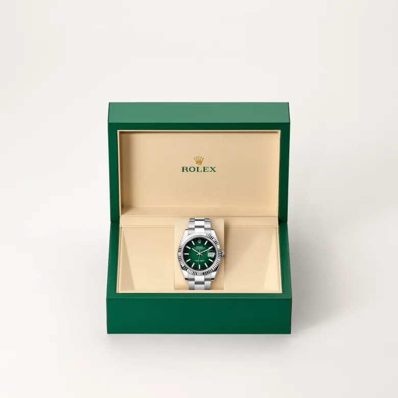 rolex Datejust in White Rolesor - combination of Oystersteel and white gold, M126334-0033 - Croesus