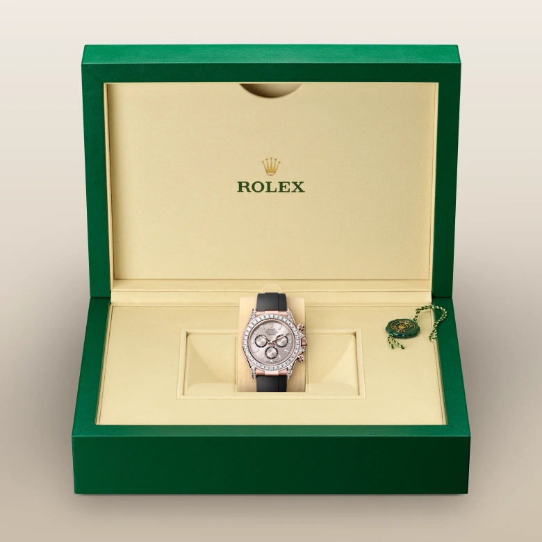 rolex Cosmograph Daytona in 18 ct Everose gold with lugs set with diamonds, M126535TBR-0002 - Croesus