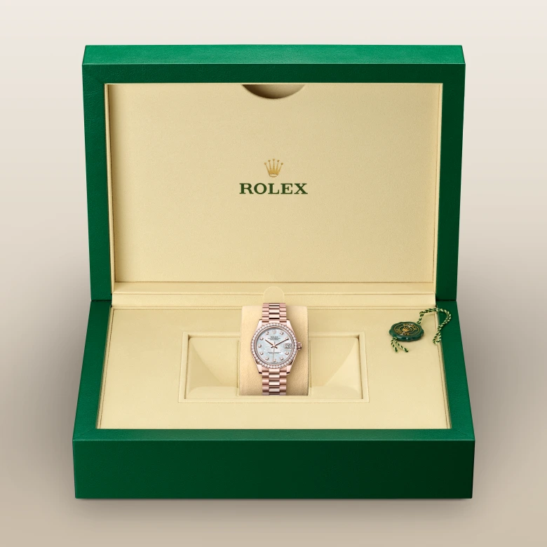 rolex Datejust in 18 ct Everose gold, M278285RBR-0005 - Croesus