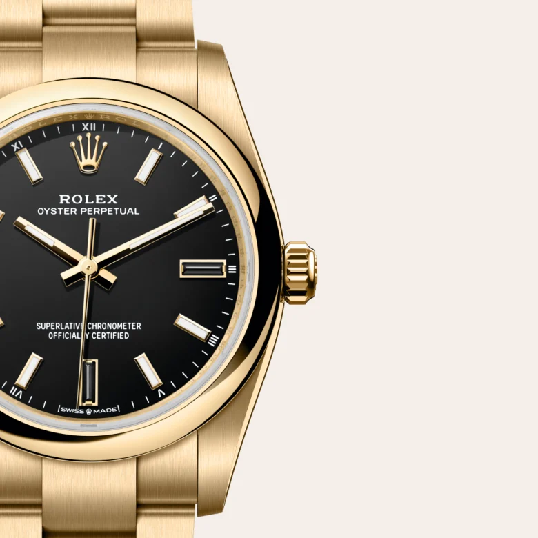 rolex Oyster Perpetual in 18 ct yellow gold, M124208-0001 - Croesus