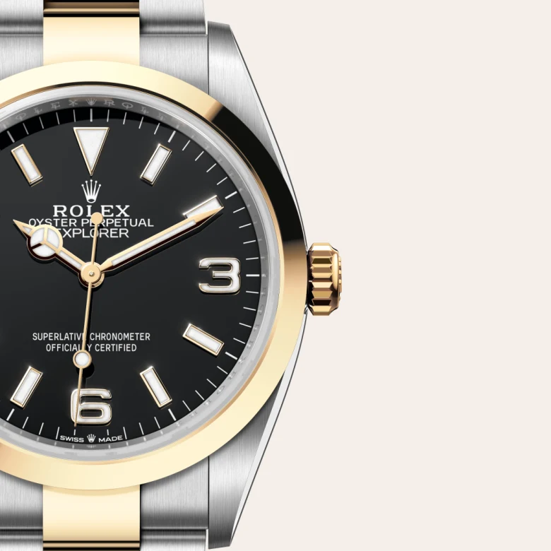 rolex Explorer in Yellow Rolesor - combination of Oystersteel and yellow gold, M124273-0001 - Croesus