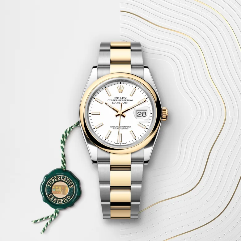 rolex Datejust in Yellow Rolesor - combination of Oystersteel and yellow gold, M126203-0020 - Croesus