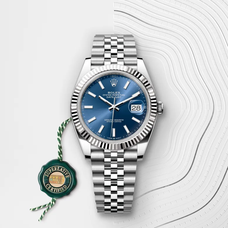 rolex Datejust in White Rolesor - combination of Oystersteel and white gold, M126334-0002 - Croesus
