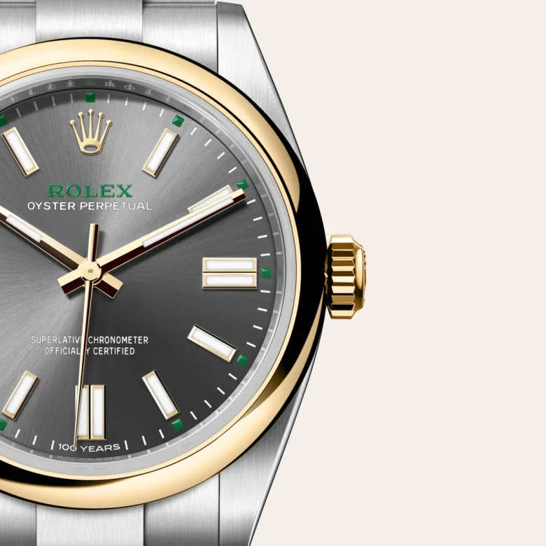 rolex Oyster Perpetual in Yellow Rolesor - combination of Oystersteel and yellow gold, M134303-0001 - Croesus