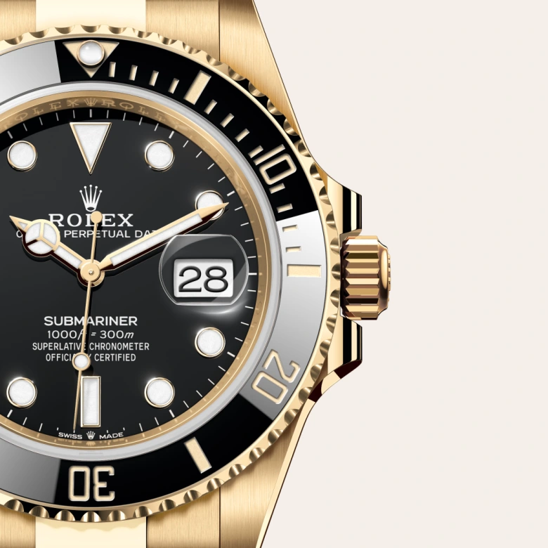 rolex Submariner in 18 ct yellow gold, M126618LN-0002 - Croesus