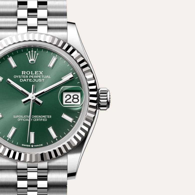 rolex Datejust in White Rolesor - combination of Oystersteel and white gold, M278274-0018 - Croesus