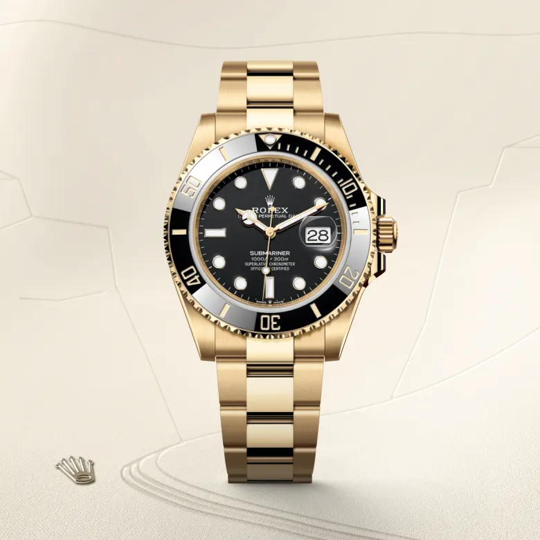 rolex Submariner in 18 ct yellow gold, M126618LN-0002 - Croesus