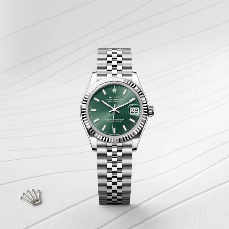 rolex Datejust in White Rolesor - combination of Oystersteel and white gold, M278274-0018 - Croesus