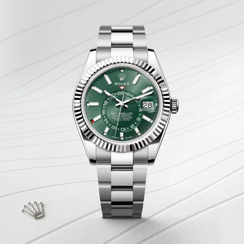 rolex Sky-Dweller in White Rolesor - combination of Oystersteel and white gold, M336934-0001 - Croesus