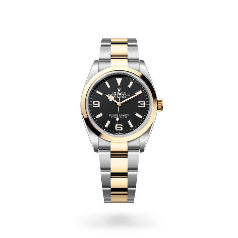 rolex Explorer in Yellow Rolesor - combination of Oystersteel and yellow gold, M124273-0001 - Croesus