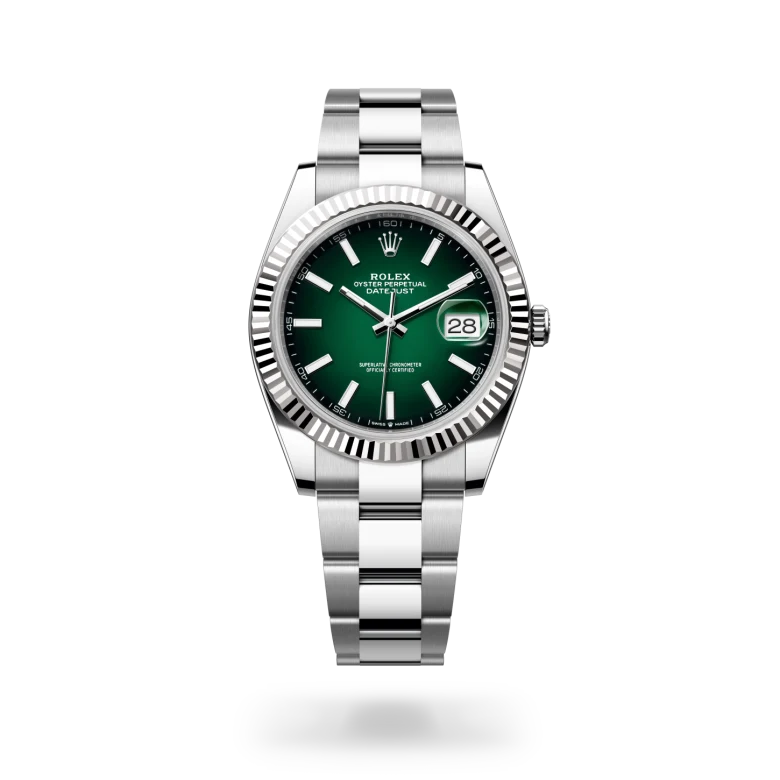 rolex Datejust in White Rolesor - combination of Oystersteel and white gold, M126334-0033 - Croesus